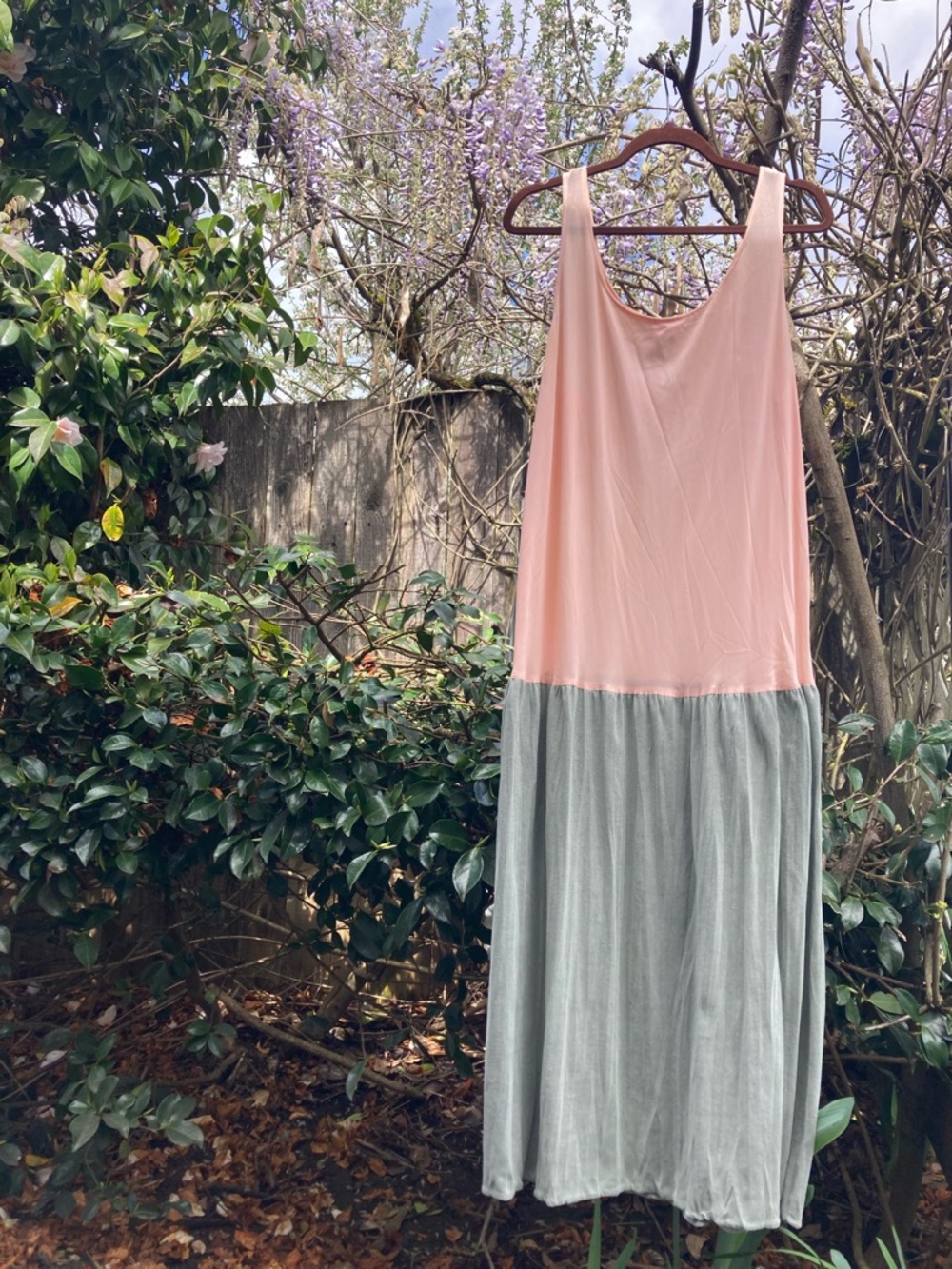 Vintage drop waist slip dress